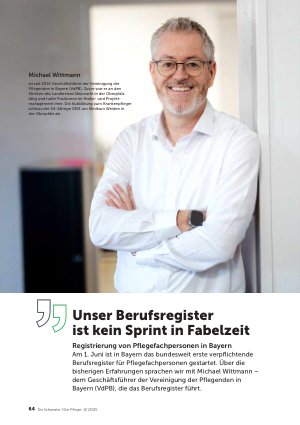 Vorschauseite 1: Unser Berufsregister ist kein Sprint in Fabelzeit