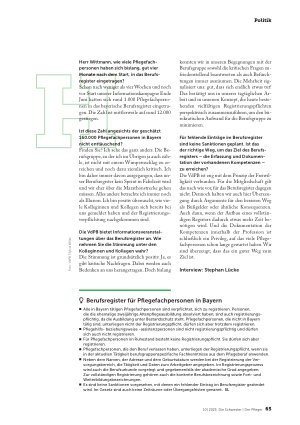 Vorschauseite 2: Unser Berufsregister ist kein Sprint in Fabelzeit