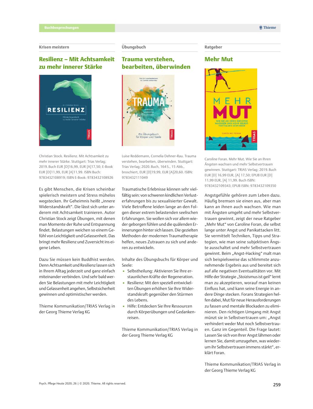 Vorschauseite 1: Buchbesprechungen