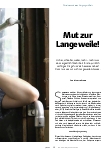Vorschauseite 2: Mut zur Langeweile!