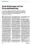 Vorschauseite 1: Erste Erfahrungen mit der Personalbemessung