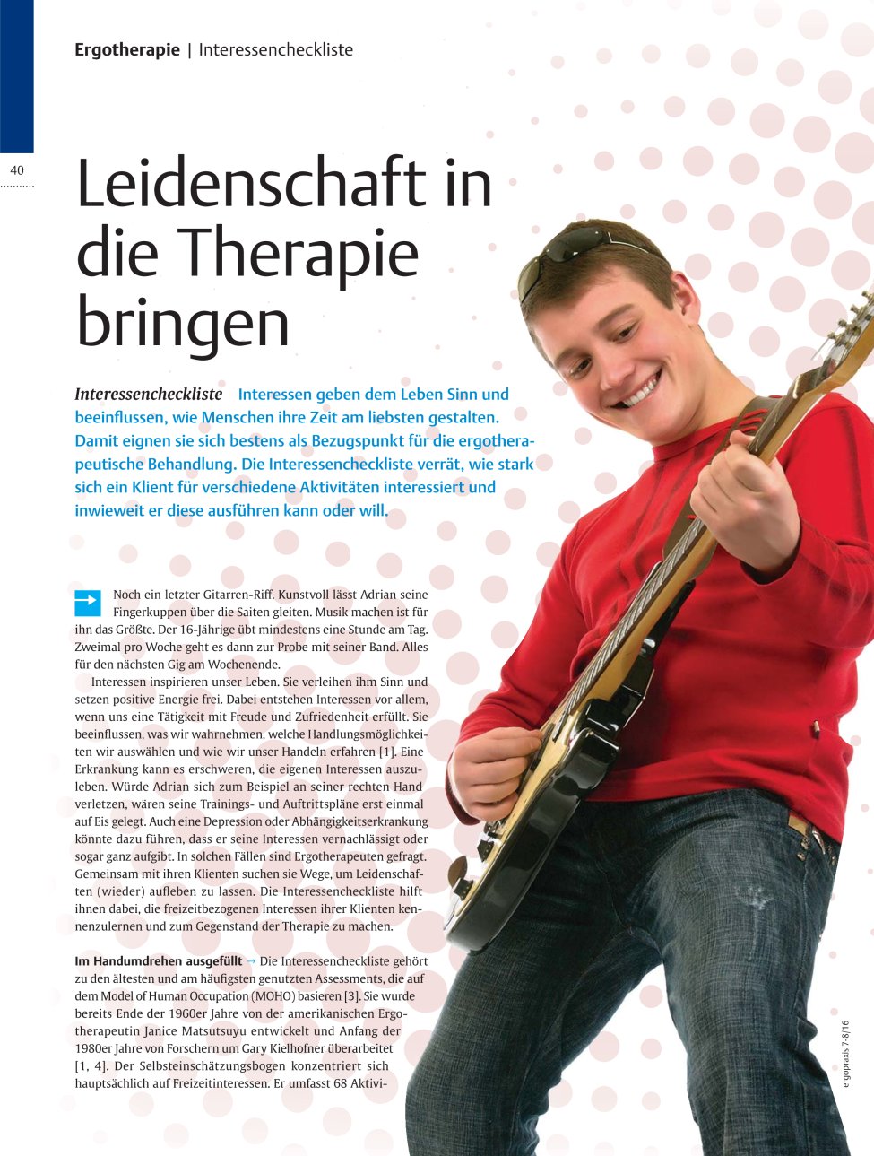 Vorschauseite 1: Leidenschaft in die Therapie bringen ? Interessencheckliste