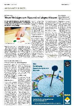 Vorschauseite 1: Neue Verträge zum Hausnotruf abgeschlossen.