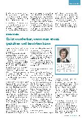 Vorschauseite 1: Es ist wunderbar, wenn man etwas gestalten und bewirken kann.