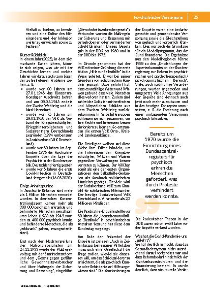 Vorschauseite 2: Ausgrenzung, Stigmatisierung & Vorurteilen begegnen. Psychiatrische Versorgung und Forensik anders/neu denken
