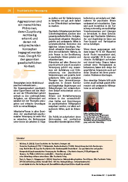 Vorschauseite 5: Ausgrenzung, Stigmatisierung & Vorurteilen begegnen. Psychiatrische Versorgung und Forensik anders/neu denken