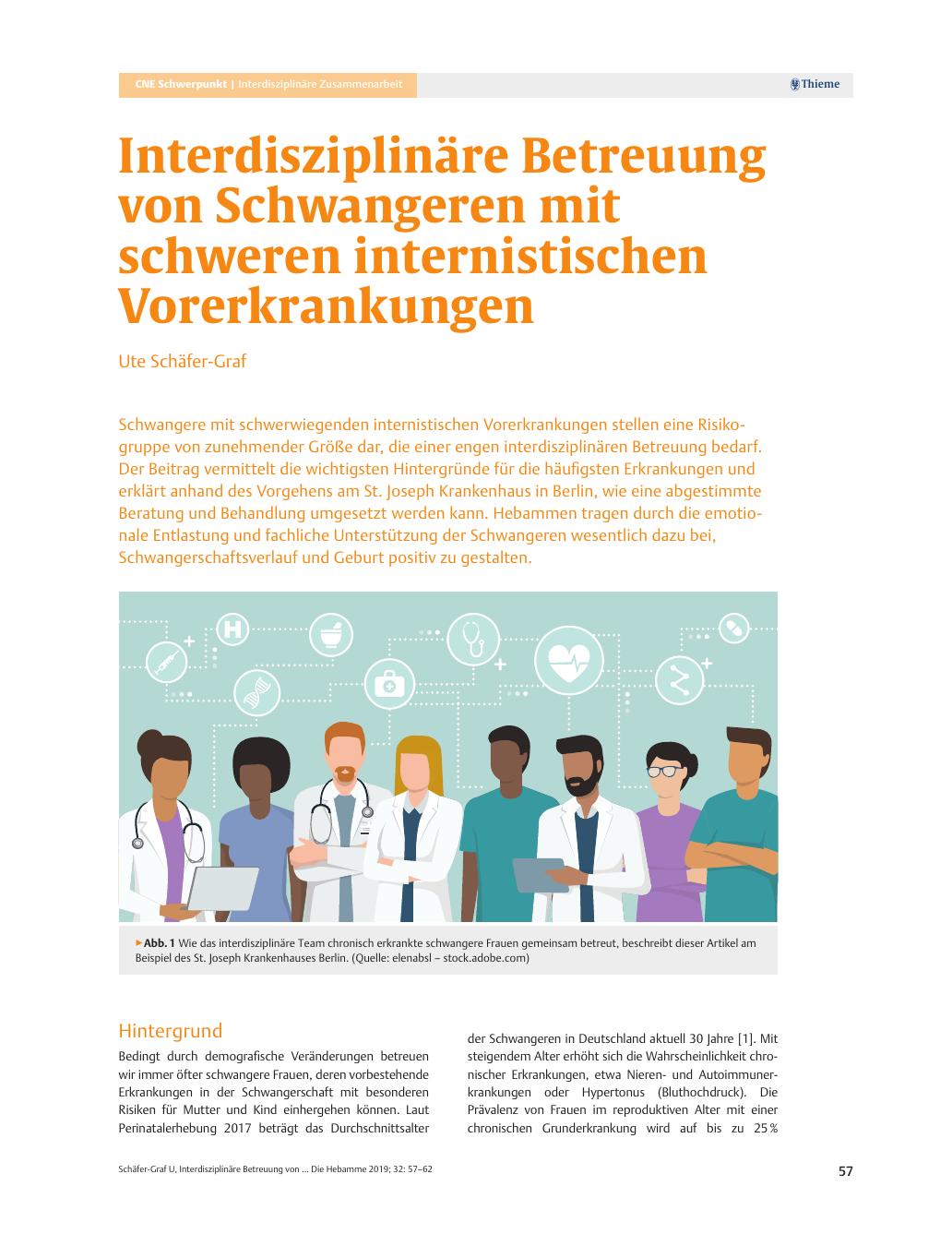 Vorschauseite 1: Interdisziplinäre Betreuung von Schwangeren mit schweren internistischen Vorerkrankungen
