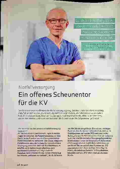 Vorschauseite 1: Notfallversorgung: Ein offenes Scheunentor für die KV