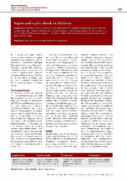 Vorschauseite 2: Sepsis und septischer Schock bei Kindern