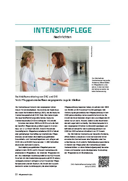 Vorschauseite 1: Intensivpflege Nachrichten