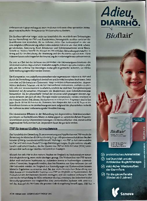 Vorschauseite 4: Blutderivate bei Arthrose