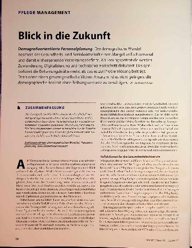 Vorschauseite 1: Blick in die Zukunft