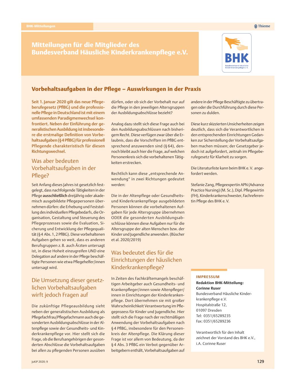 Vorschauseite 1: Vorbehaltsaufgaben in der Pflege – Auswirkungen in der Praxis