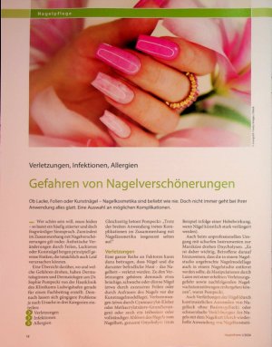 Vorschauseite 1: Verletzungen, Infektionen, Allergien Gefahren von Nagelverschönerungen