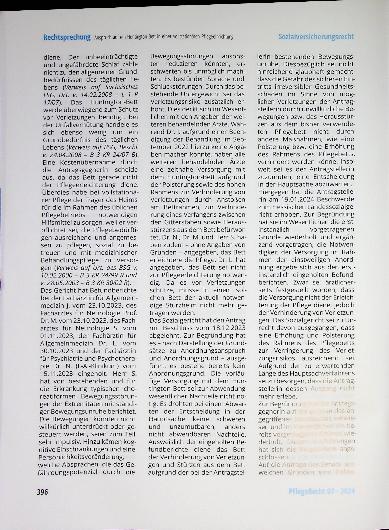Vorschauseite 4: Zum Anspruch auf Versorgung mit einem Huntington-Bett in einer vollstationären Pflegeeinrichtung