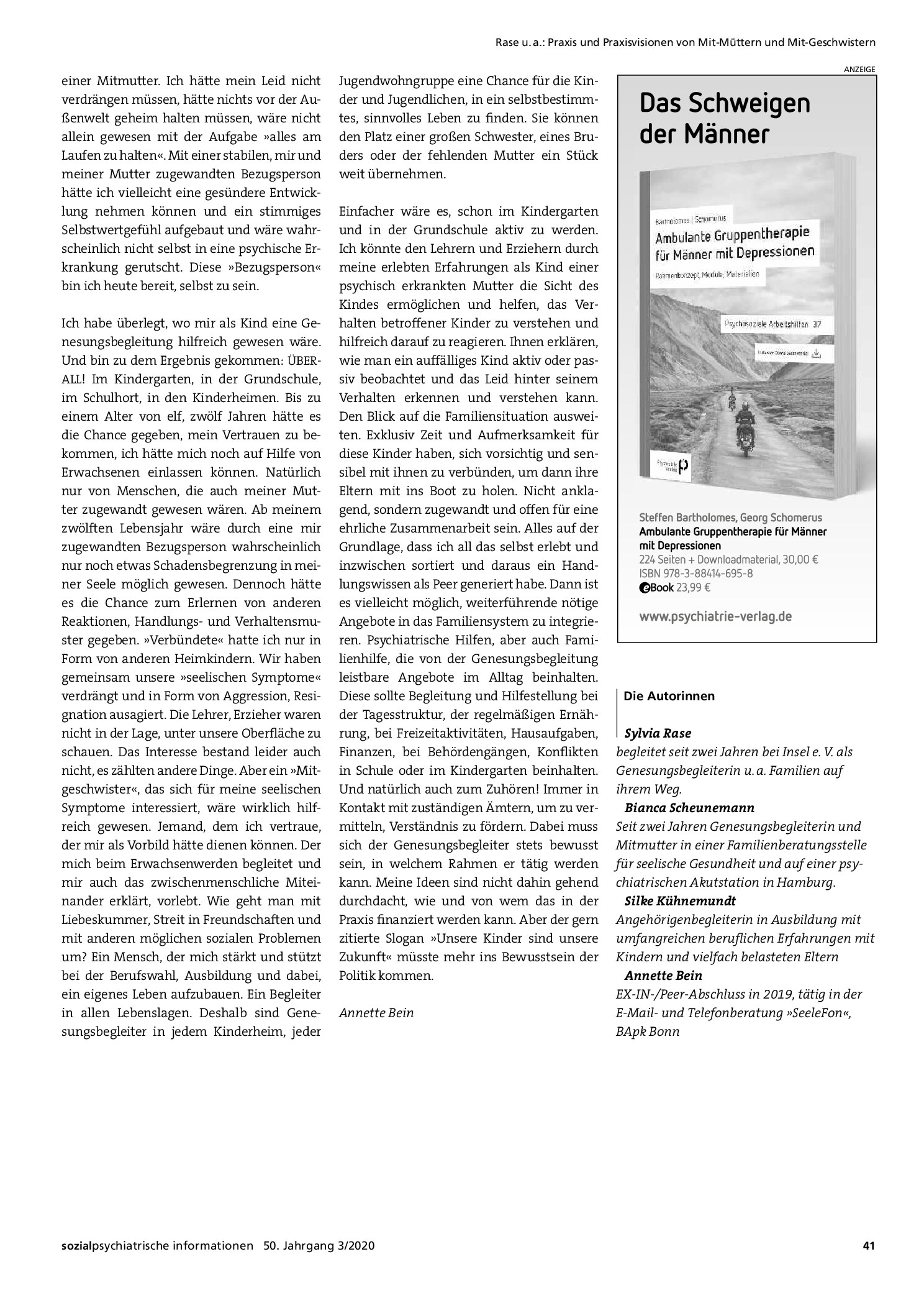 Vorschauseite 4: Praxis und Praxisvisionen von Mit-Müttern und Mit-Geschwistern