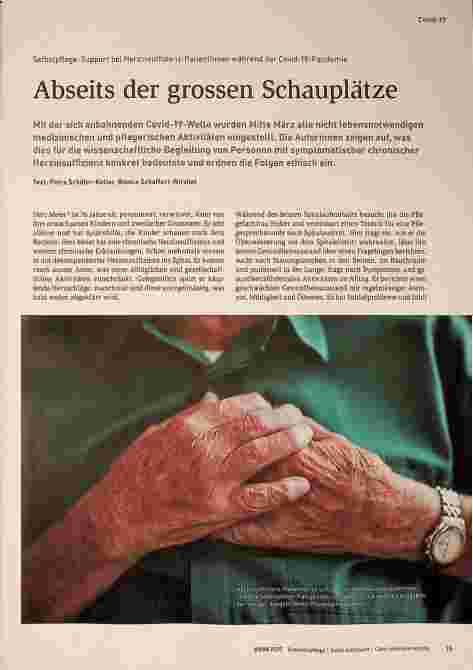Vorschauseite 1: Selbstpflege-Support bei Herzinsuffizienz-Patientinnen während der Covid-19-Pandemie: Abseits der großen Schauplätze