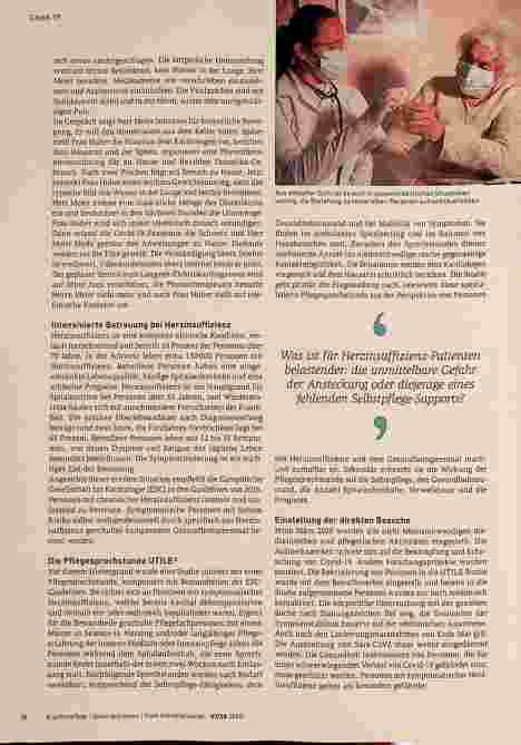 Vorschauseite 2: Selbstpflege-Support bei Herzinsuffizienz-Patientinnen während der Covid-19-Pandemie: Abseits der großen Schauplätze