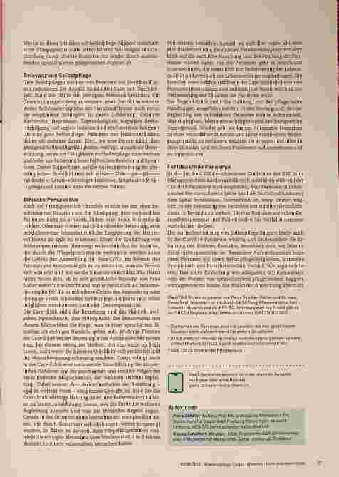 Vorschauseite 3: Selbstpflege-Support bei Herzinsuffizienz-Patientinnen während der Covid-19-Pandemie: Abseits der großen Schauplätze