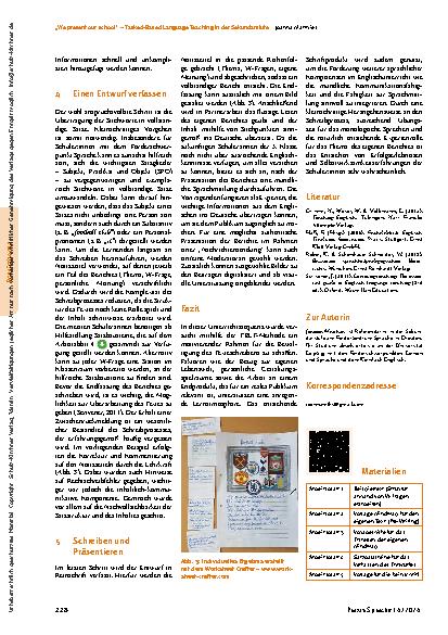 Vorschauseite 3: „We present our school” – Task-Based Language Teaching in der Sekundarstufe