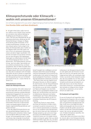 Vorschauseite 1: Klimasprechstunde oder Klimacafé – wohin mit unseren Klimaemotionen?