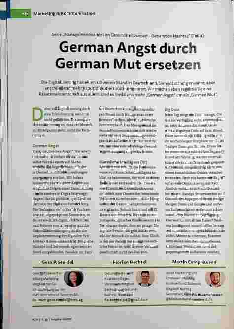 Vorschauseite 1: German Angst durch German Mut ersetzen