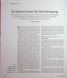 Vorschauseite 1: Zu bleiben bedarf der Rechtfertigung.
