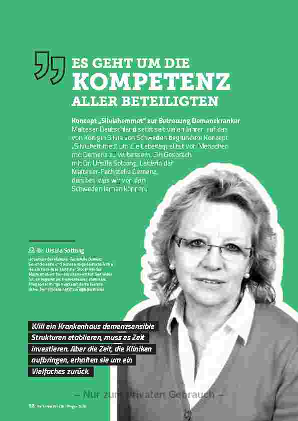 Vorschauseite 1: ES GEHT UM DIE KOMPETENZ ALLER BETEILIGTEN