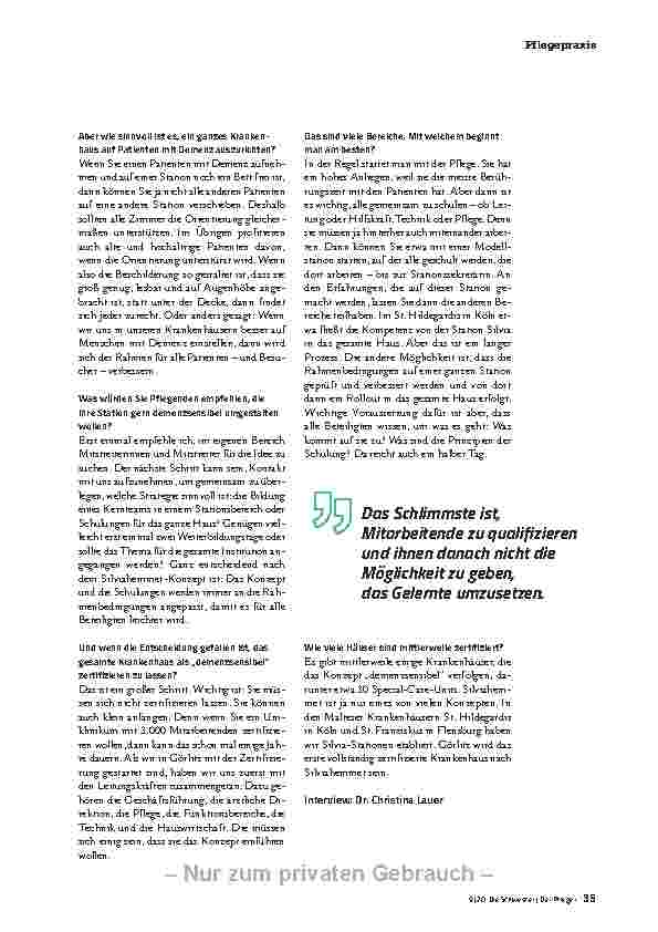 Vorschauseite 4: ES GEHT UM DIE KOMPETENZ ALLER BETEILIGTEN