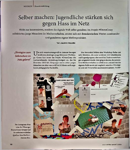 Vorschauseite 1: Selber machen: Jugendliche stärken sich gegen Hass im Netz