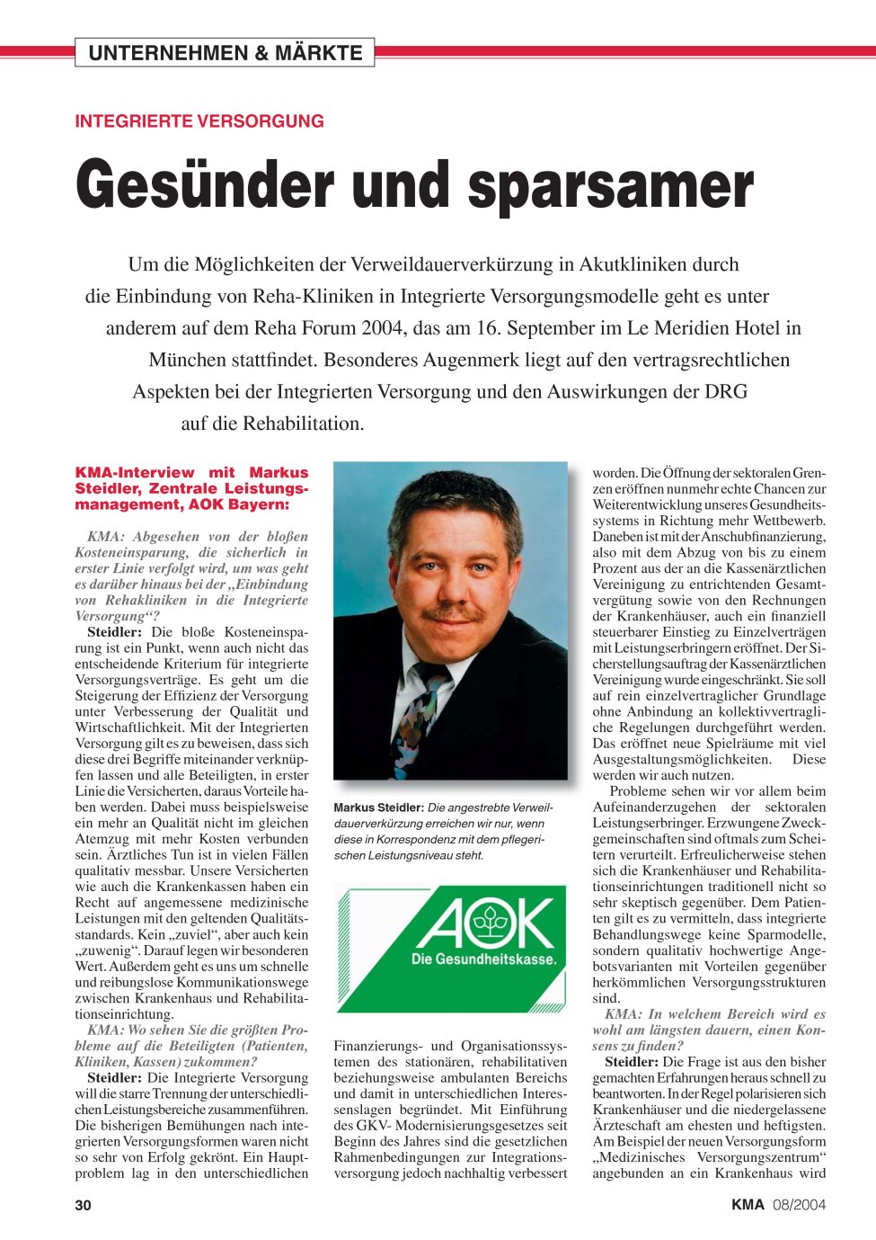 Vorschauseite 1: Gesünder und sparsamer