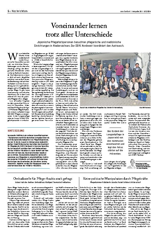 Vorschauseite 1: Voneinander lernen trotz aller Unterschiede