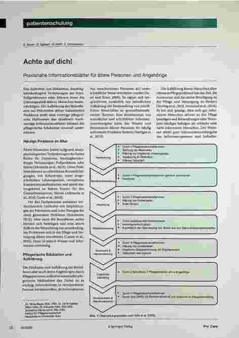 Vorschauseite 1: Achte auf dich! Praxisnahe Informationsblätter für ältere Personen und Angehörige