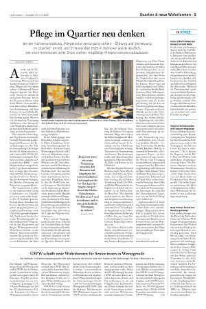 Vorschauseite 1: Pflege im Quartier neu denken