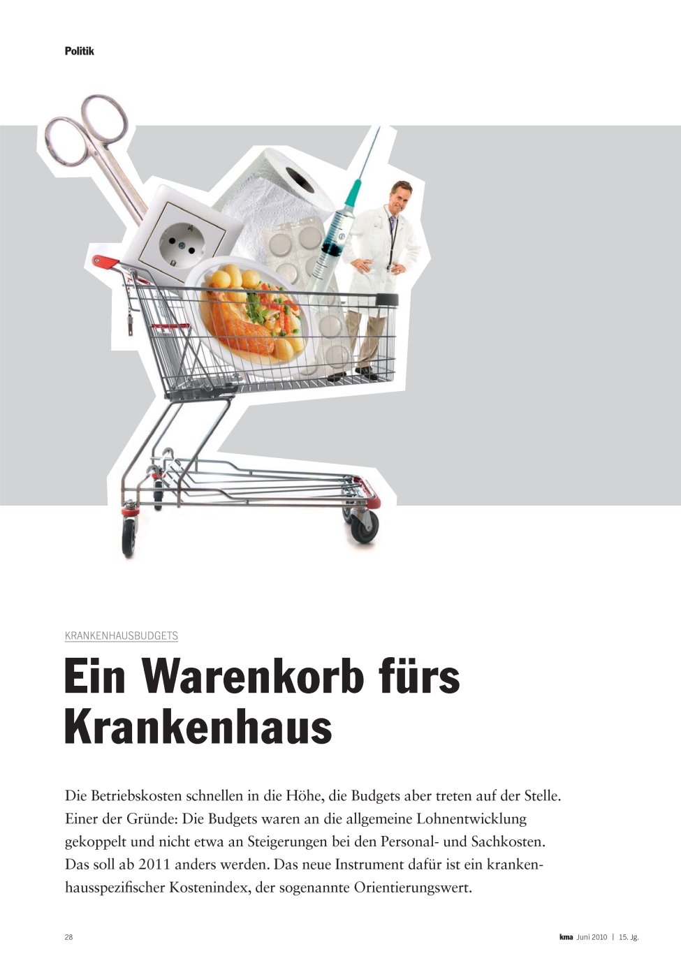Vorschauseite 1: Ein Warenkorb fürs Krankenhaus