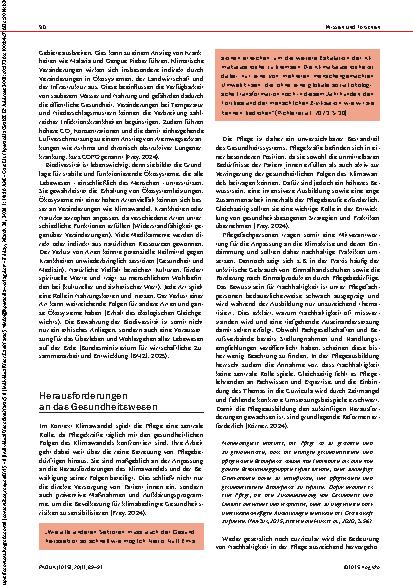 Vorschauseite 2: Klimaund Biodiversitätskrise als Unterrichtsgegenstand Potenziale im Gesundheitswesen