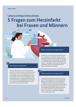 Vorschauseite 1: Lebenswichtige Unterschiede: 5 Fragen zum Herzinfarkt bei Frauen und Männern