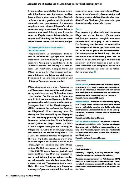 Vorschauseite 4: Integrative Pflege in der Altenhilfe Die Synergie somatischer und psychiatrischer Versorgung