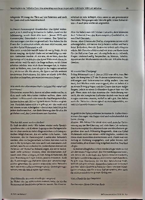 Vorschauseite 2: Ina Bujard, Spital Walenstadt