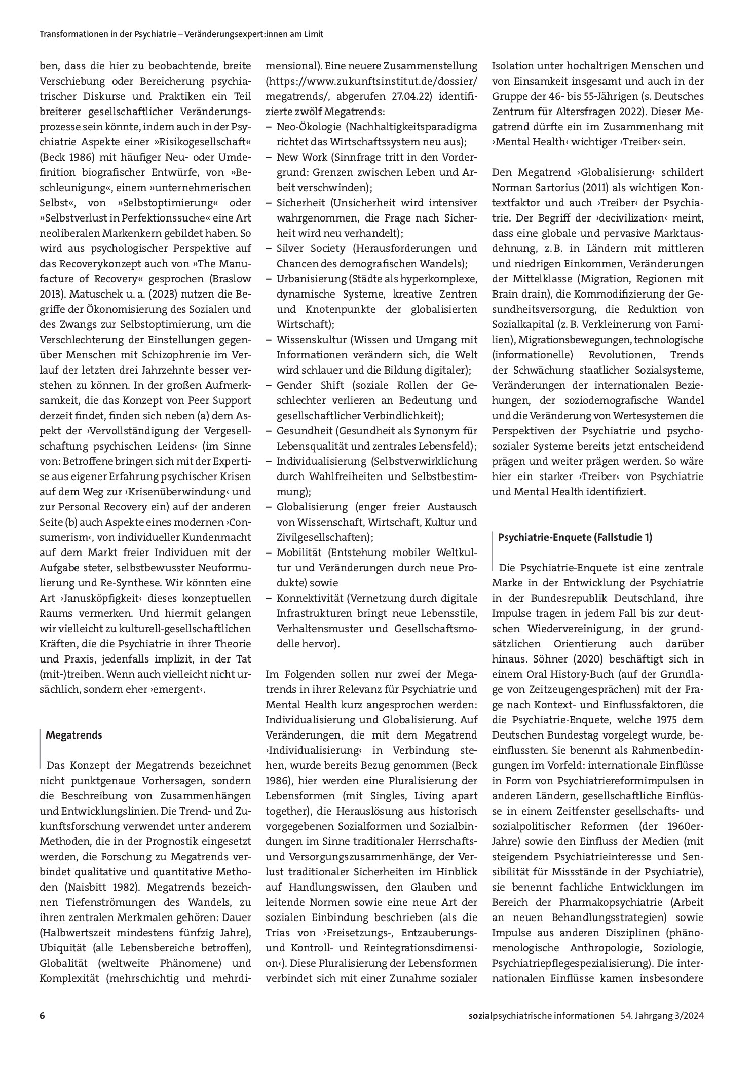 Vorschauseite 3: Was treibt die Psychiatrie? Ideen, Studien, Leitlinien, Geld, Alltag und Zeitgeist: Was ist es?