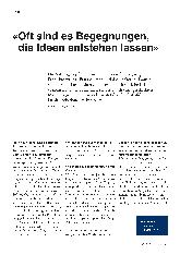 Vorschauseite 1: "Oft sind es Begegnungen, die Ideen entstehen lassen."