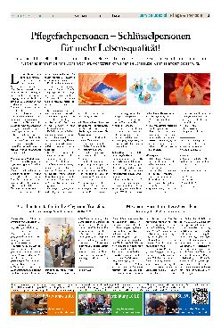 Vorschauseite 1: Pflegefachpersonen - Schlüsselpersonen für mehr Lebensqualität!