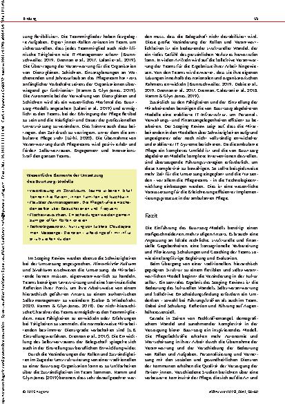 Vorschauseite 2: Umsetzung von Buurtzorg-Modellen in der häuslichen Pflege Übersetzung und Zusammenfassung eines Scoping Reviews