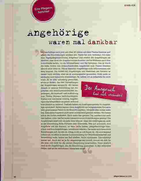 Vorschauseite 1: Angehörige waren mal dankbar.