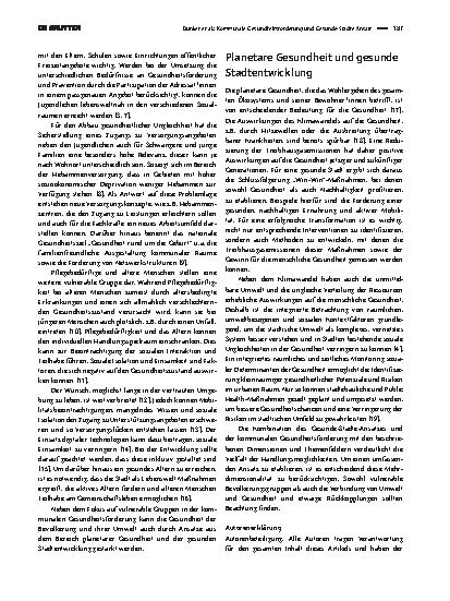 Vorschauseite 2: Kommunale Gesundheitsförderung und Gesunde-Städte-Ansatz