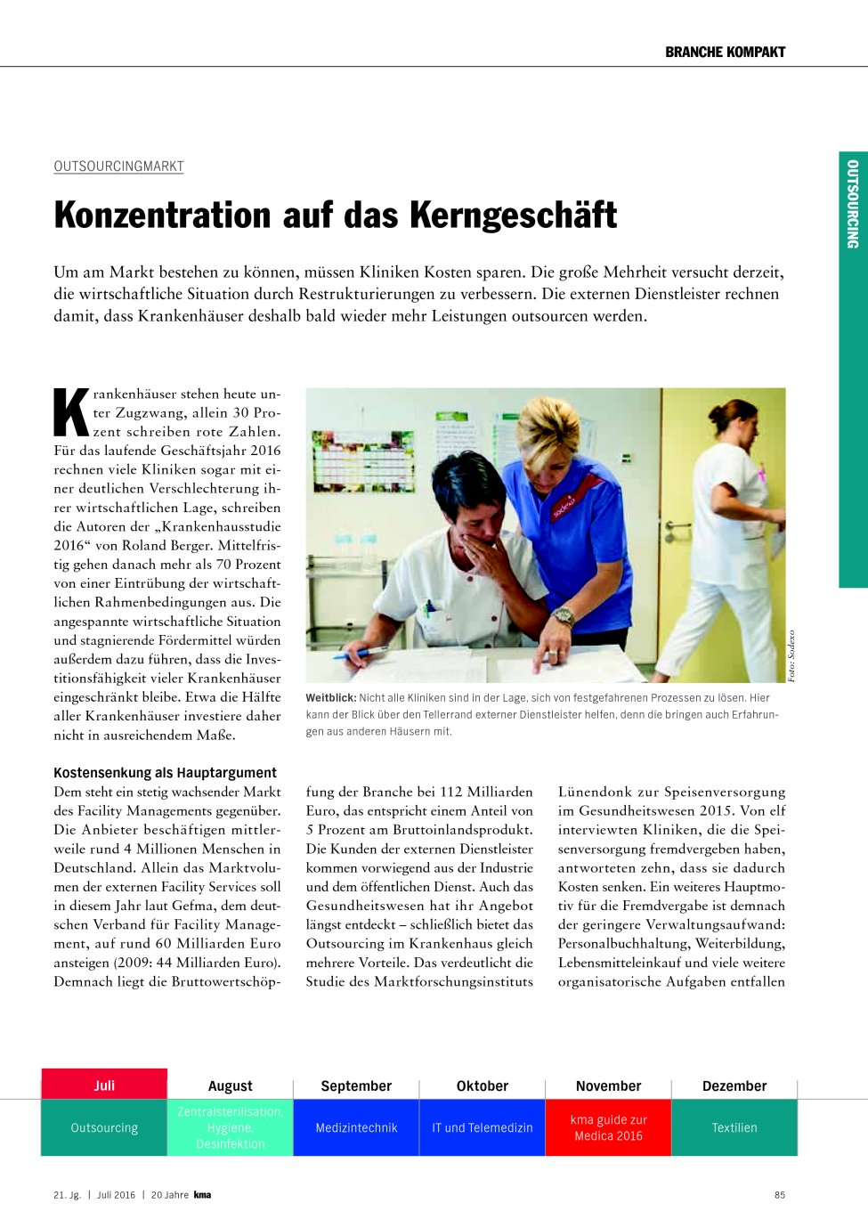 Vorschauseite 1: Outsourcingmarkt: Konzentration auf das Kerngeschäft