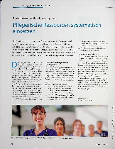 Vorschauseite 1: Entschlossenes Handeln ist gefragt Pflegerische Ressourcen systematisch einsetzen