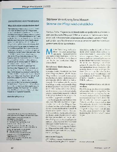 Vorschauseite 3: Entschlossenes Handeln ist gefragt Pflegerische Ressourcen systematisch einsetzen