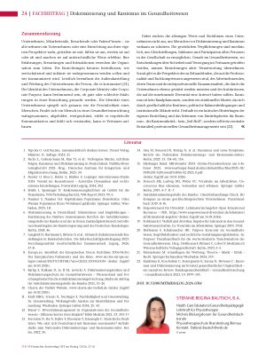 Vorschauseite 5: Diskriminierung und Rassismus im Gesundheitswesen