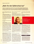 Vorschauseite 1: "Mehr für den Opferschutz tun"